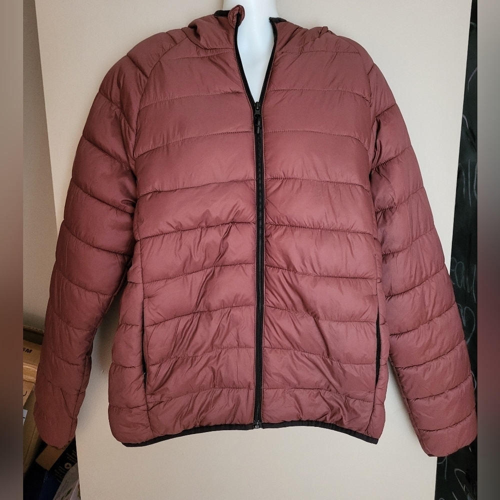 NEW  Primark Stylish Brown Puffer Jacket, Size Large